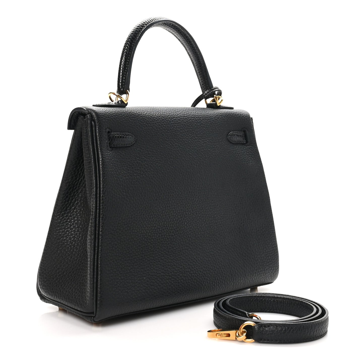 Togo Lizard Kelly Retourne Touch 25 Black