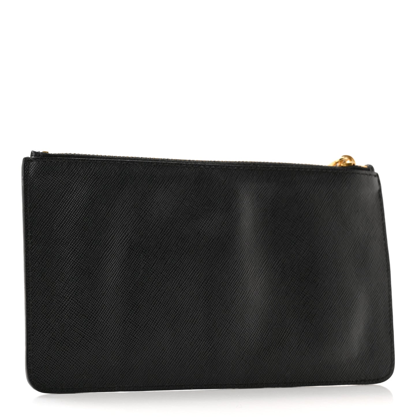 Saffiano Zip Pouch Black Black