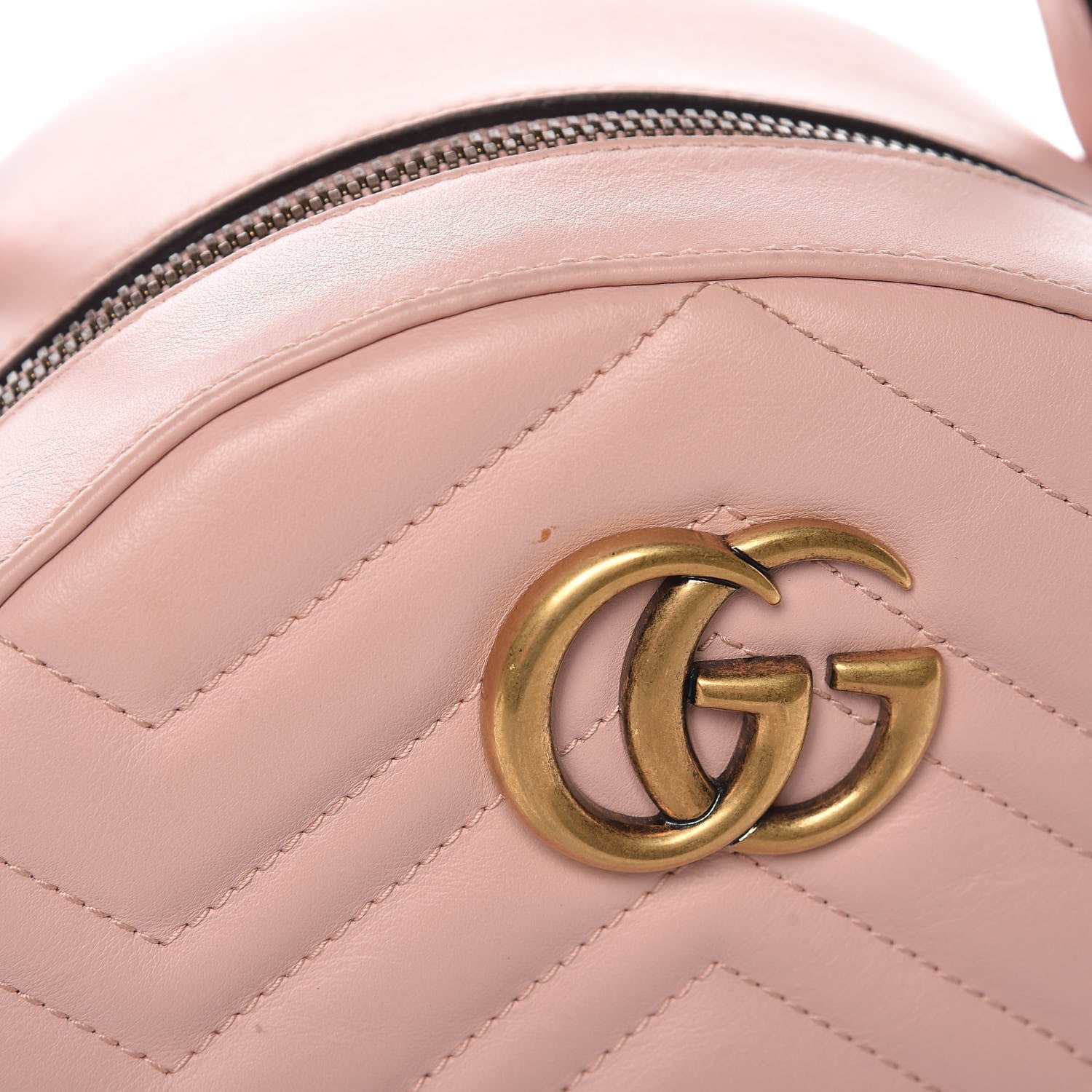 Gucci Calfskin Matelasse GG Marmont Dome Backpack Perfect Pink 9 of 15