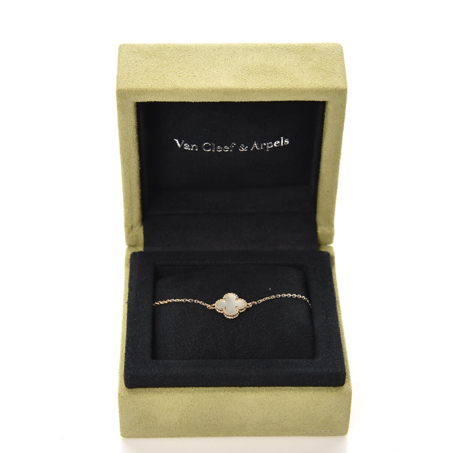 18K Yellow Gold Mother of Pearl Sweet Alhambra Bracelet