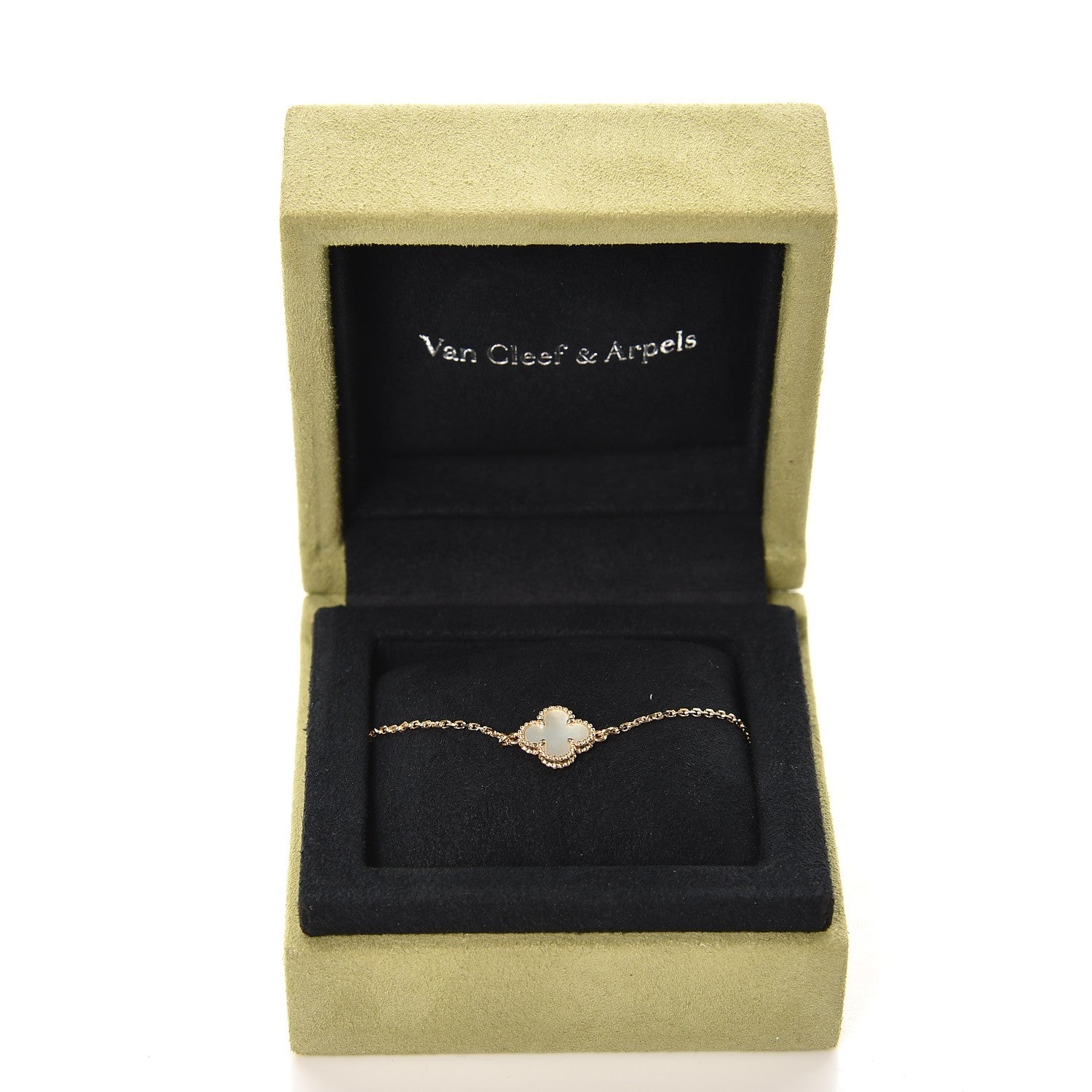 Van Cleef & Arpels 18K Yellow Gold Mother of Pearl Sweet Alhambra Bracelet 6 of 6