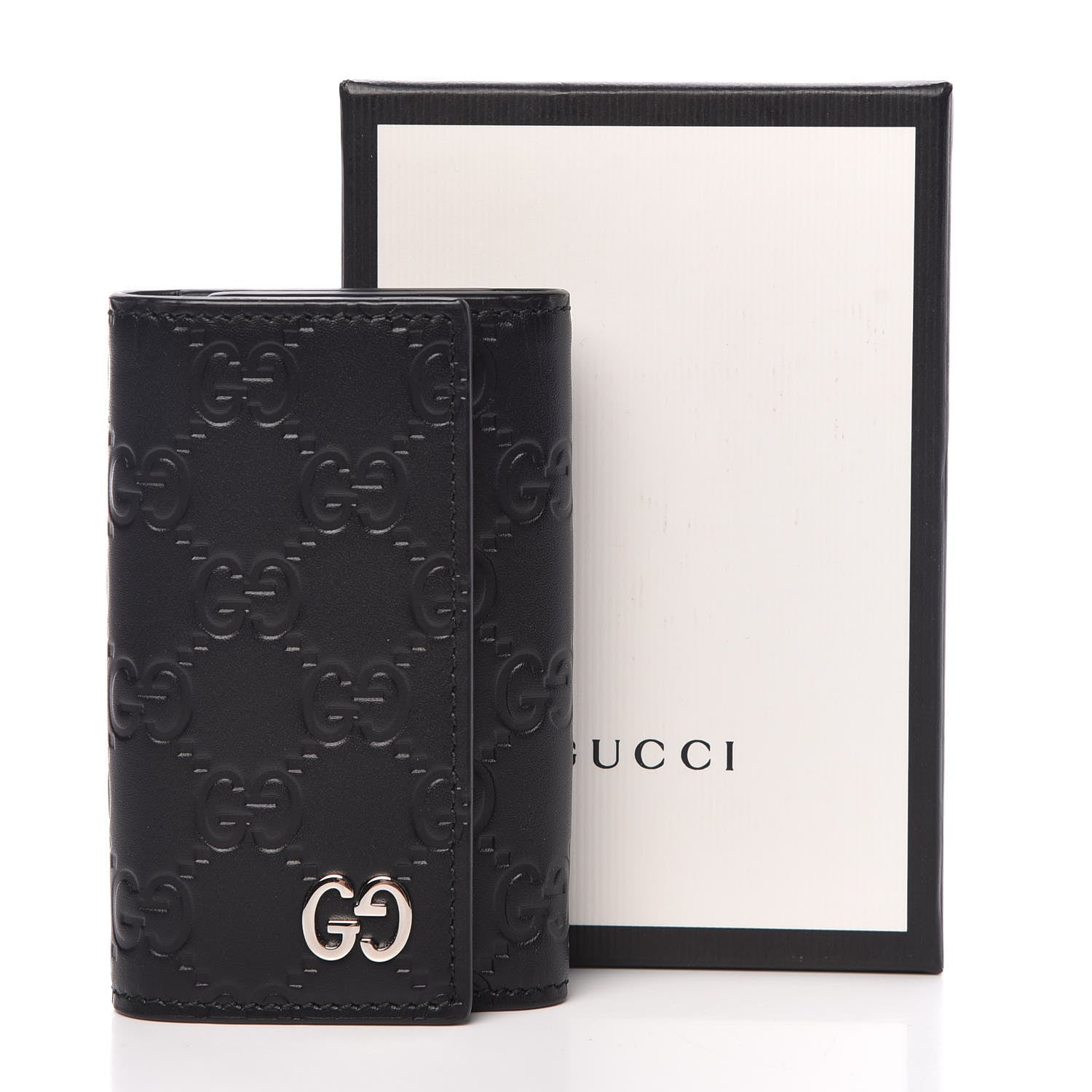 Gucci Guccissima Signature Dorian 6 Key Holder Case Black 8 of 8