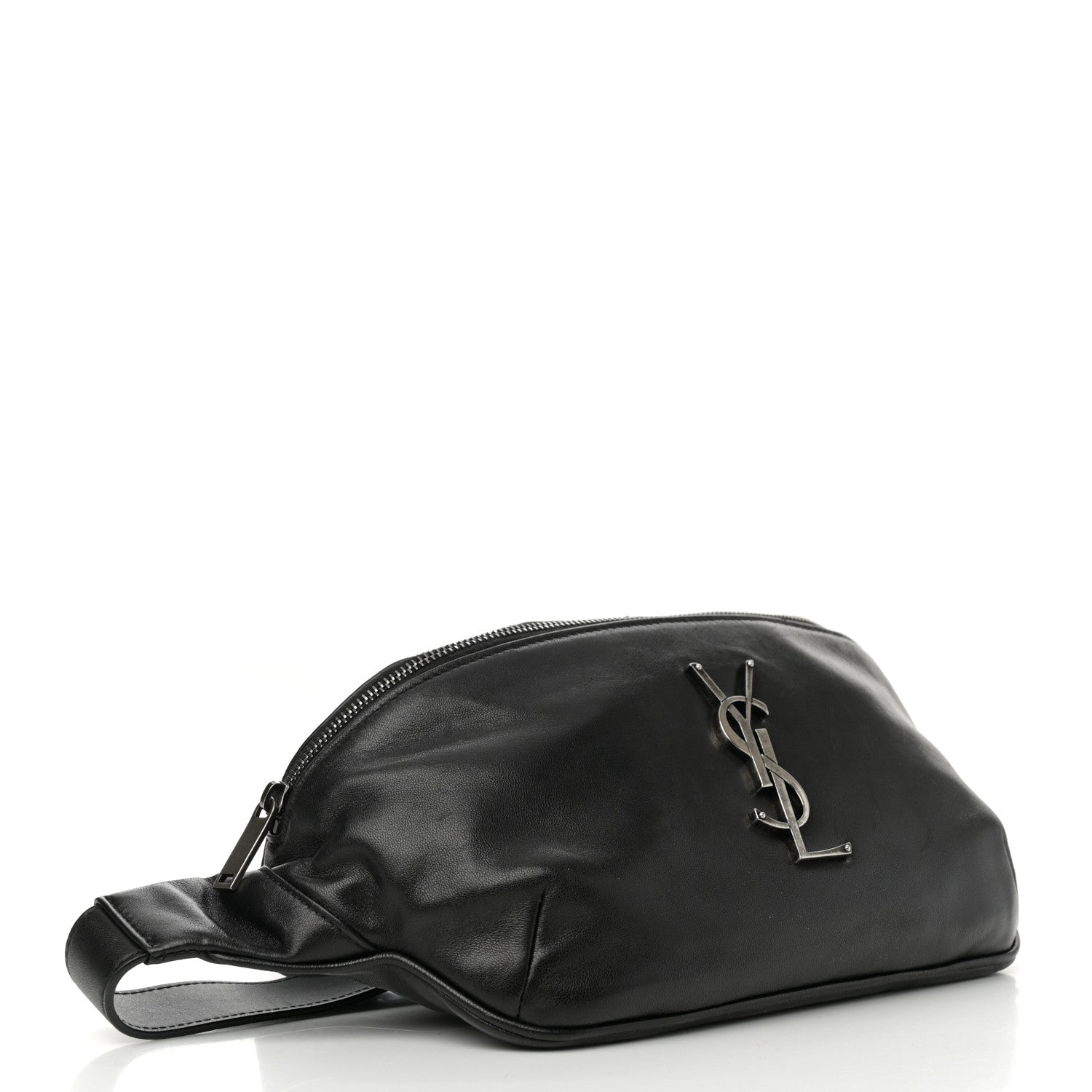 Saint Laurent Calfskin Monogram Belt Bag Black 4 of 18