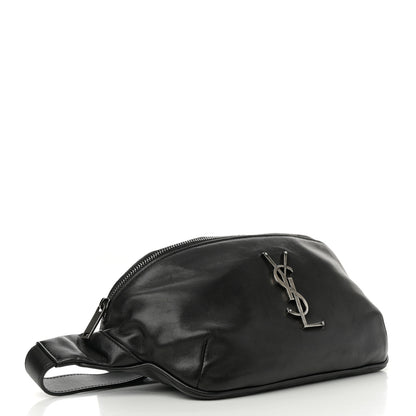 Saint Laurent Calfskin Monogram Belt Bag Black 4 of 18