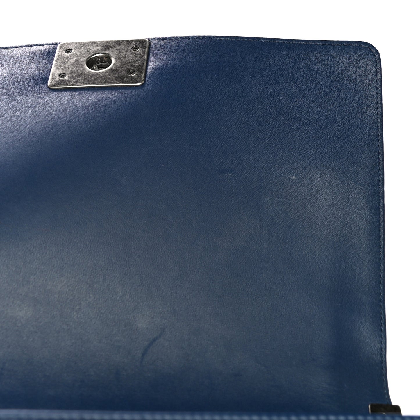 Lambskin Quilted New Medium Boy Flap Navy
