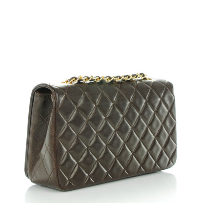 Chanel Lambskin Quilted Small Single Flap Brown 3 of 9