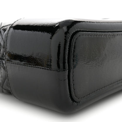 Chanel Patent Goatskin Quilted Medium Gabrielle Hobo Black 9 of 13