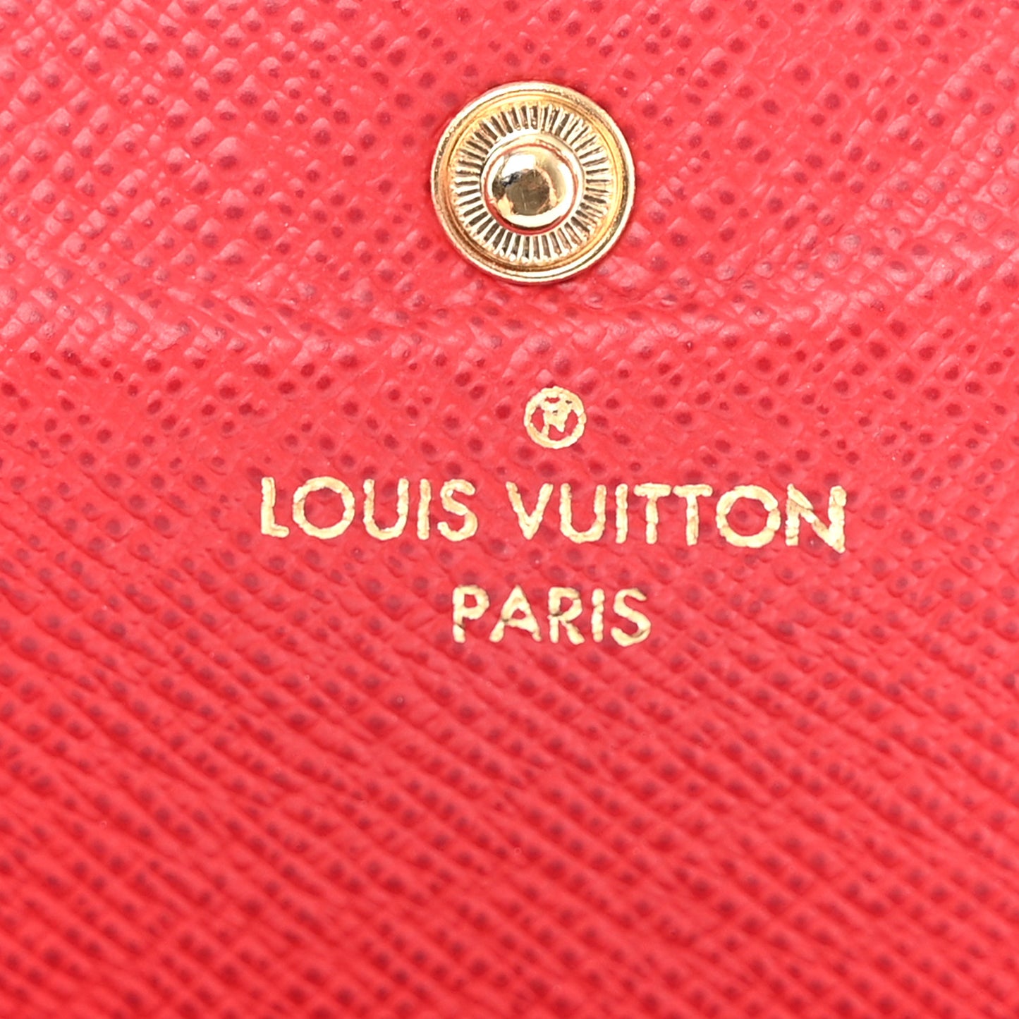 Damier Ebene Emilie Wallet Red