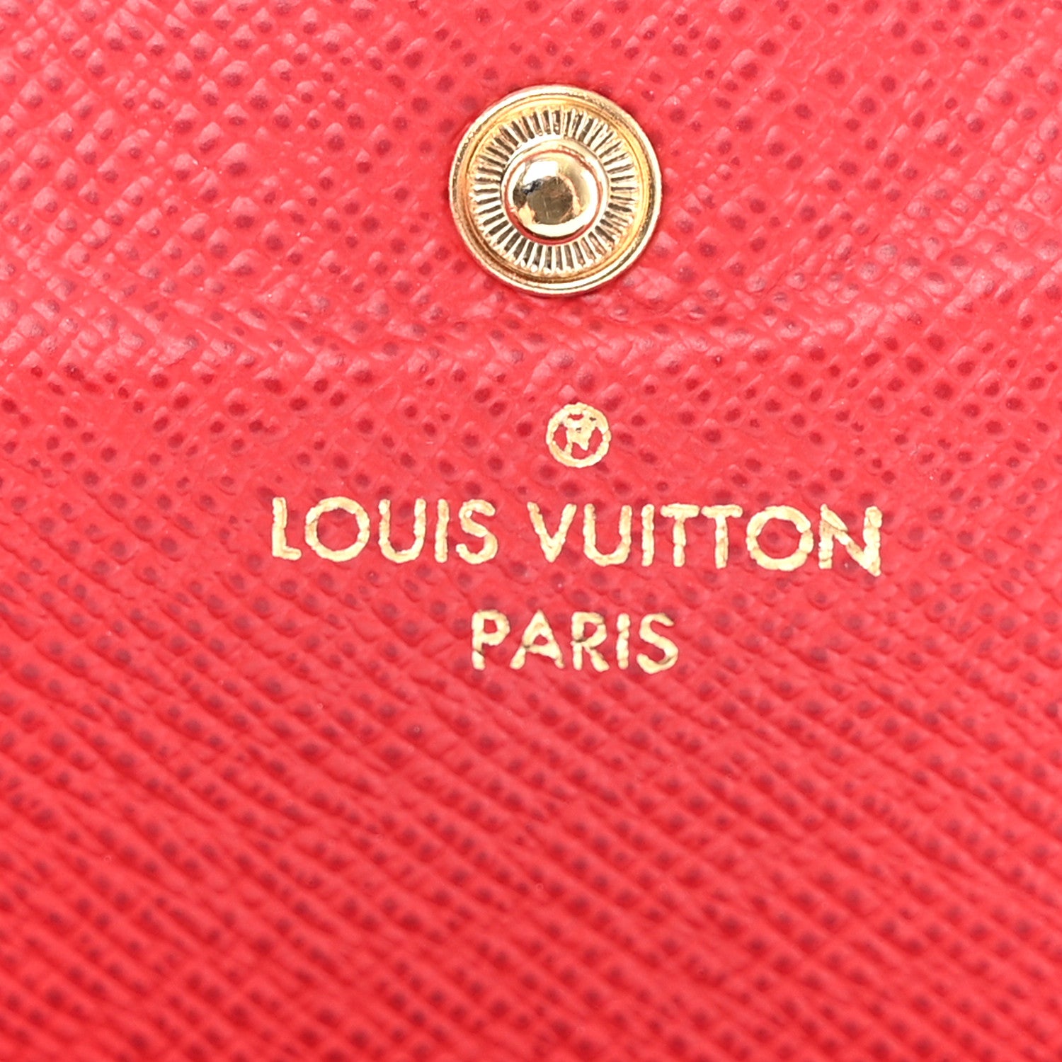 Louis Vuitton Damier Ebene Emilie Wallet Red 6 of 7