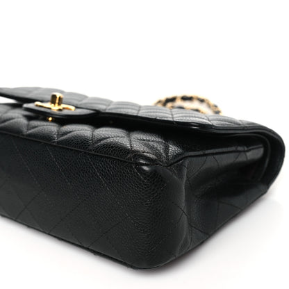 Chanel Caviar Quilted Medium Double Flap Black 10 of 13