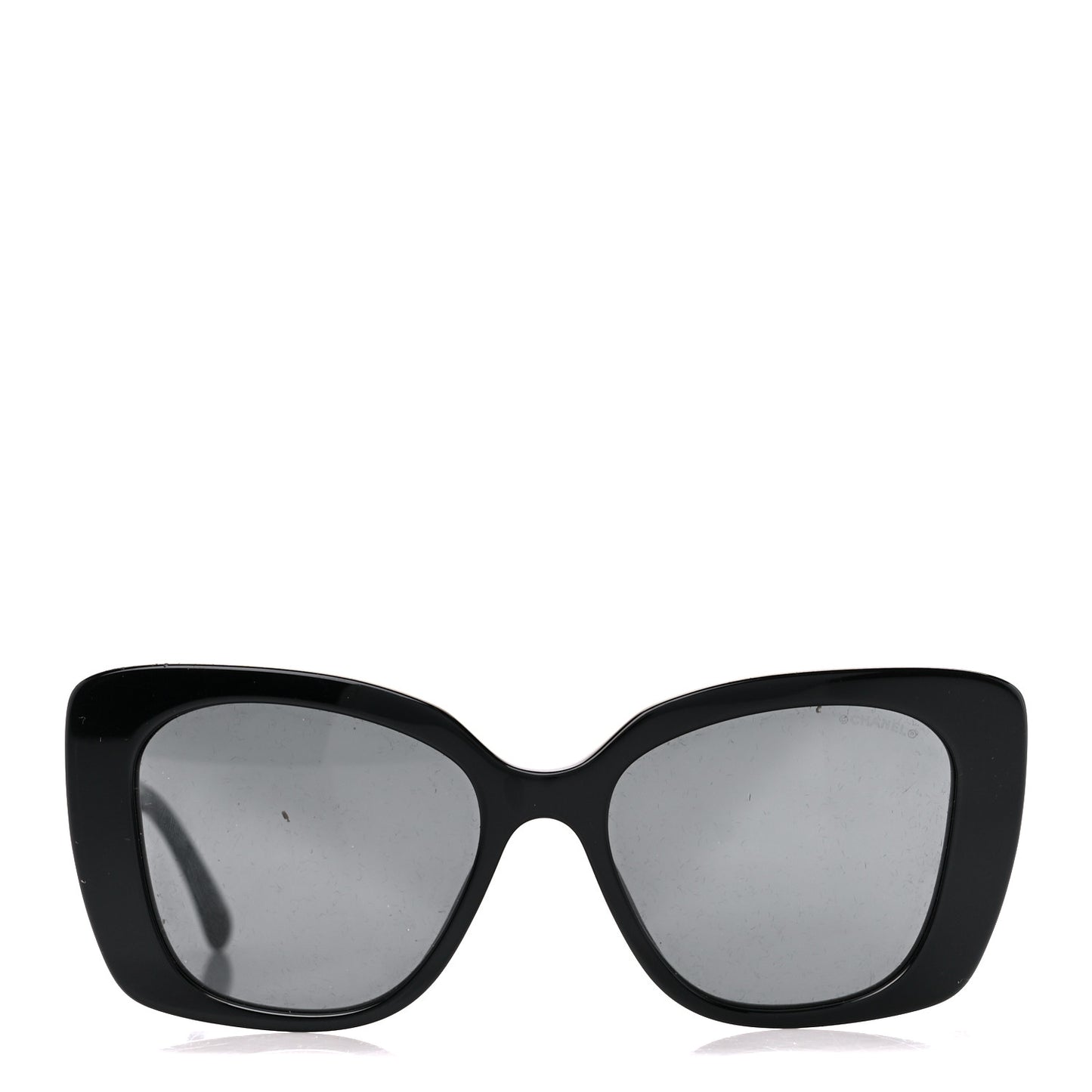 Acetate Strass Square Sunglasses 5422-B Black White