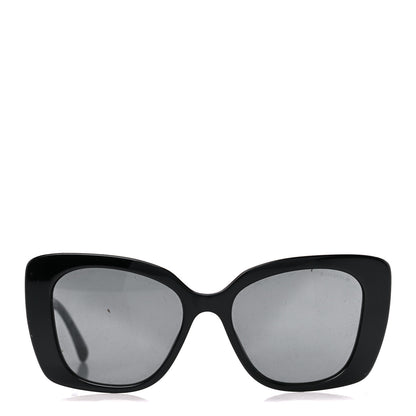 Chanel Acetate Strass Square Sunglasses 5422-B Black White 2 of 8