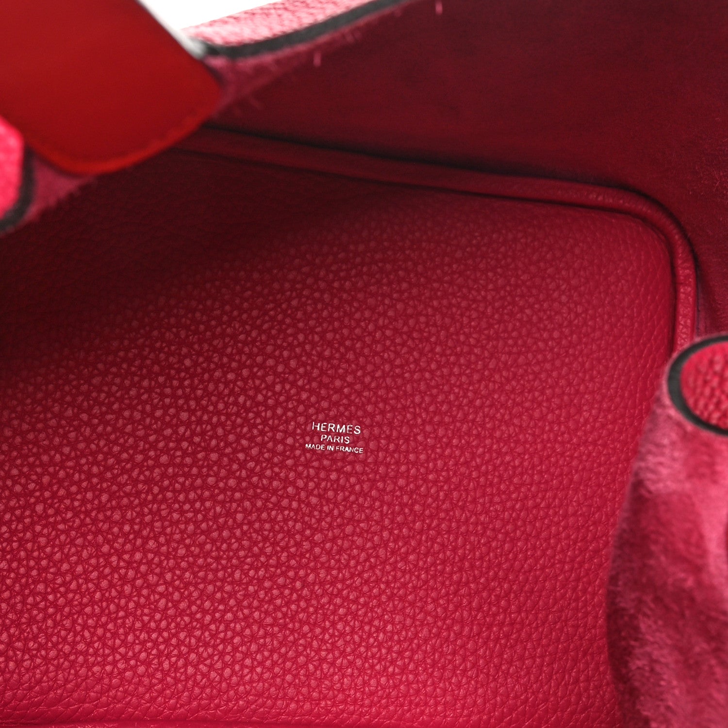 Hermes Taurillon Clemence Swift Eclat Picotin Lock 22 MM Rose Mexico Rouge De Coeur 5 of 11