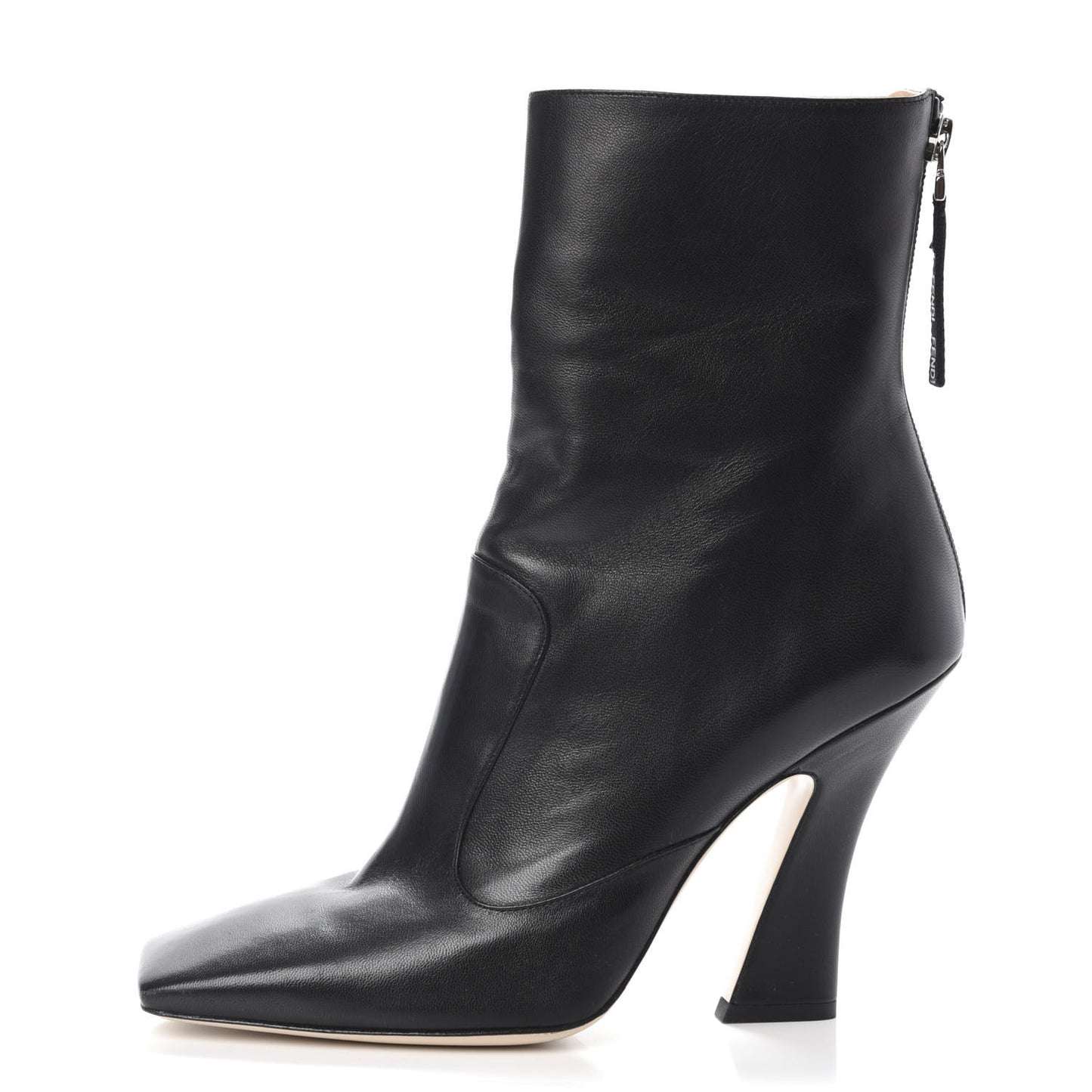 Lambskin FFreedom High Heel Ankle Boots 39 Black