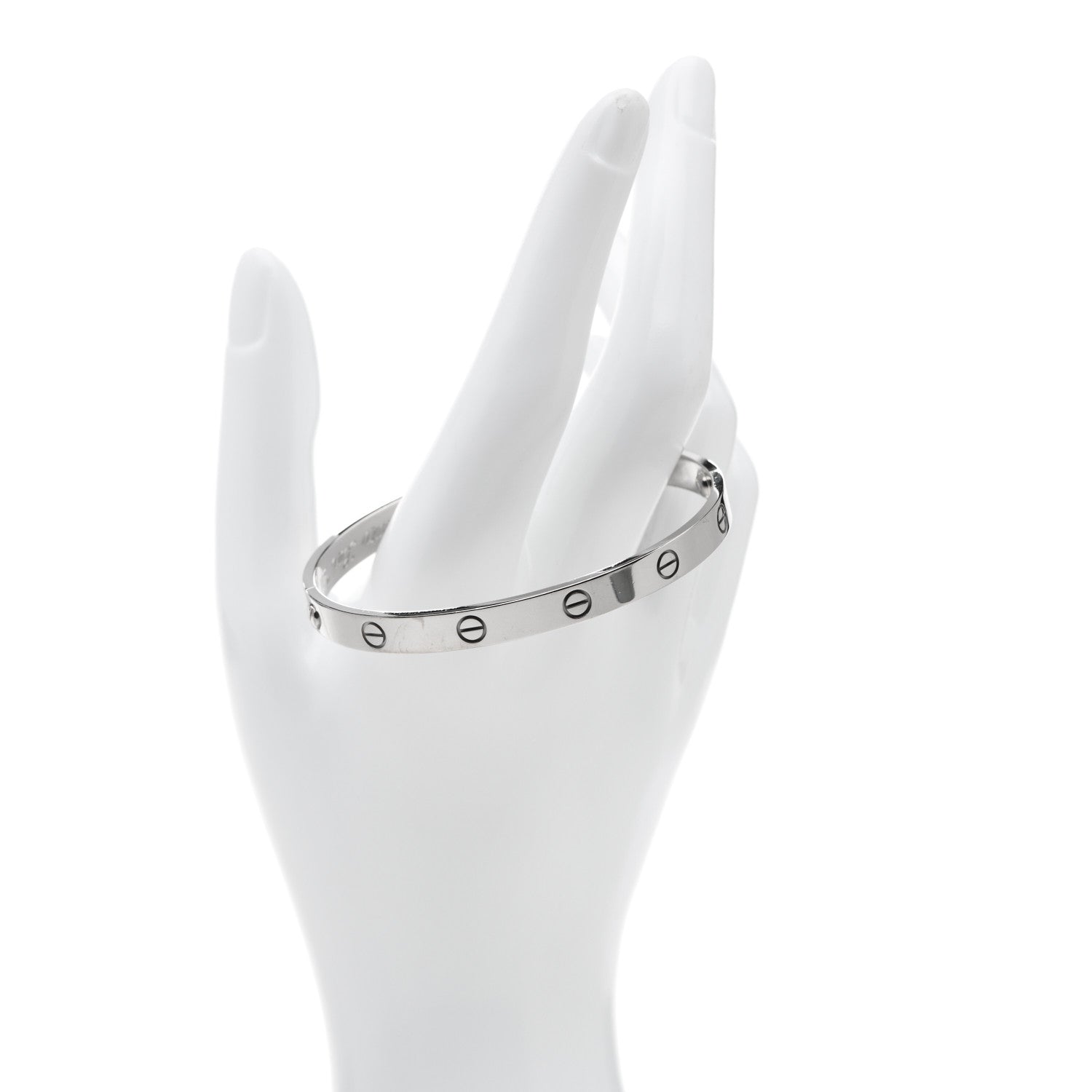 Cartier 18K White Gold LOVE Bracelet 19 2 of 5