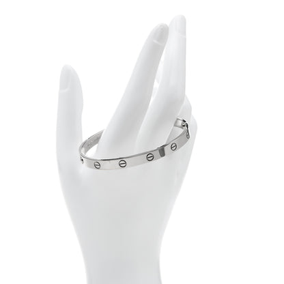 Cartier 18K White Gold LOVE Bracelet 19 2 of 5