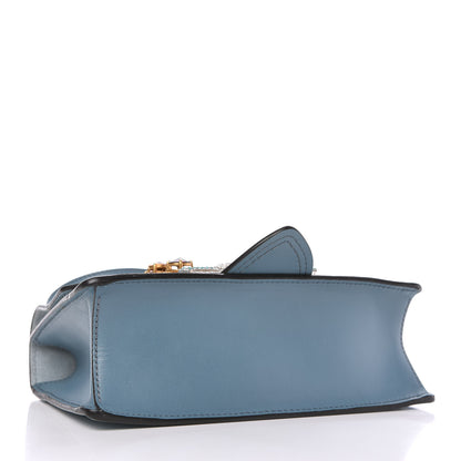 Miu Miu Goatskin Madras Soft Calf Crystal Embellished Shoulder Bag Astrale 4 of 11