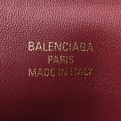 Balenciaga Shiny Calfskin Crocodile Embossed Mini Rodeo Top Handle Handbag Dark Burgundy 5 of 8