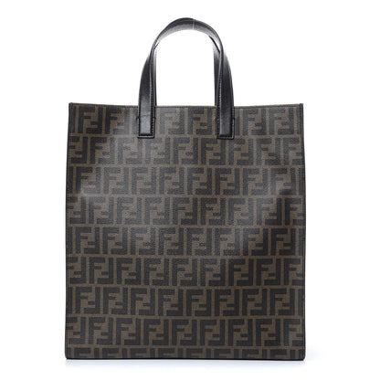 Fendi Zucca Spalmati Vitello Elite Shopping Tote Tobacco Black 1 of 10