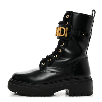 Fendi Vitello Abrasivato Fendigraphy 50mm Biker Boots 40 Black 1 of 9
