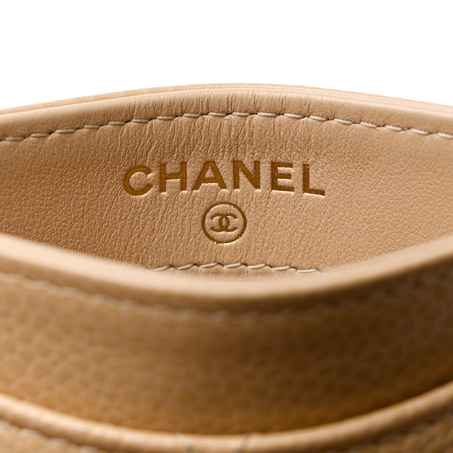 Chanel Caviar Quilted Card Holder Beige 5 of 9