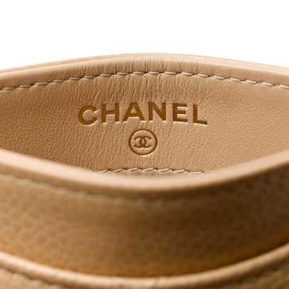 Chanel Caviar Quilted Card Holder Beige 5 of 9