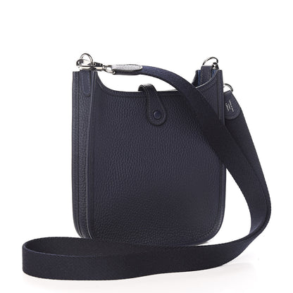 Hermes Taurillon Clemence Evelyne TPM Bleu Nuit 3 of 11