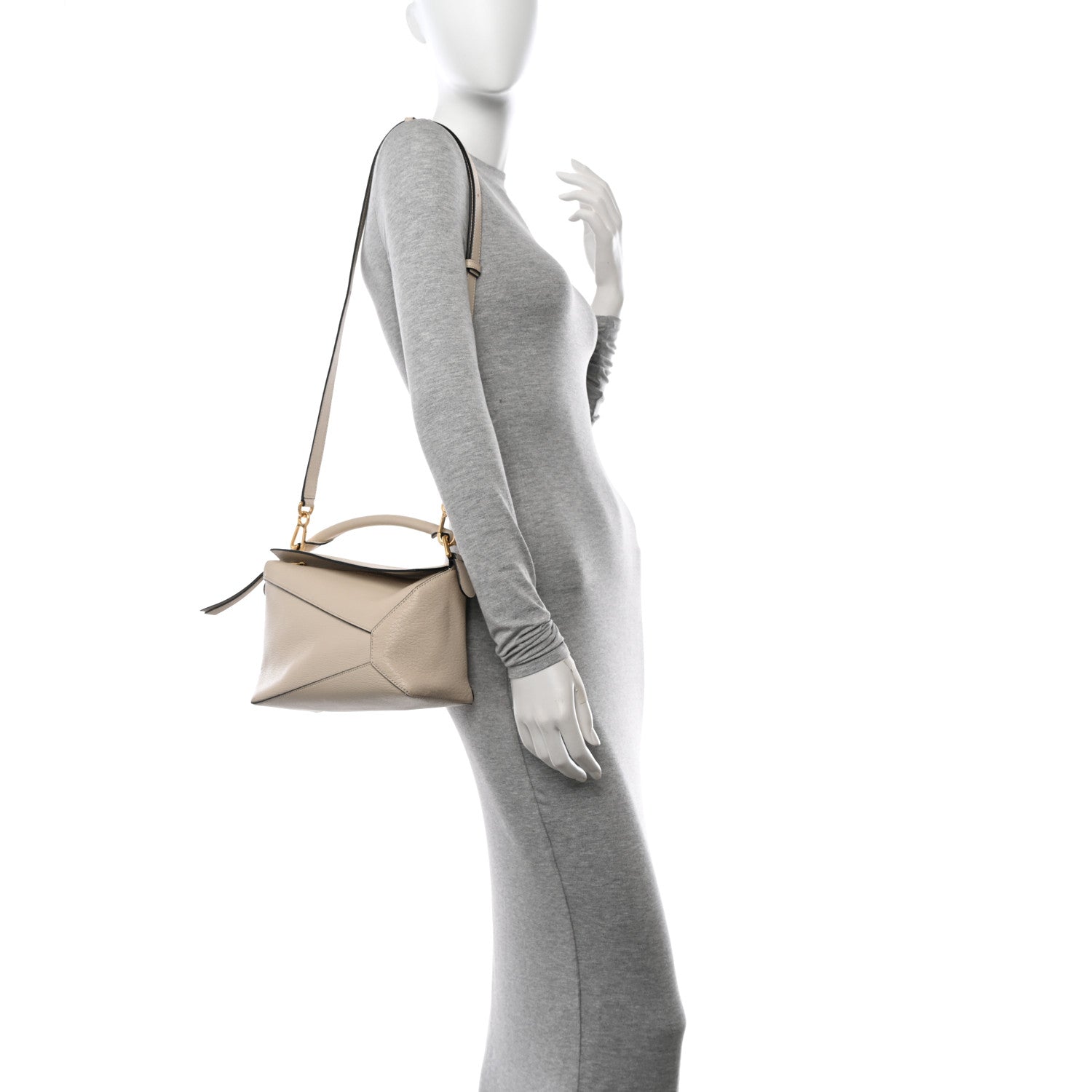 Loewe Goatskin Small Puzzle Edge Bag Angora 2 of 13