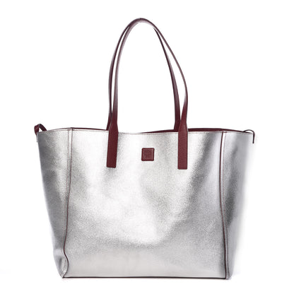 MCM Grained Calfskin Medium Reversible Wandel Tote Ruby Tan 4 of 13