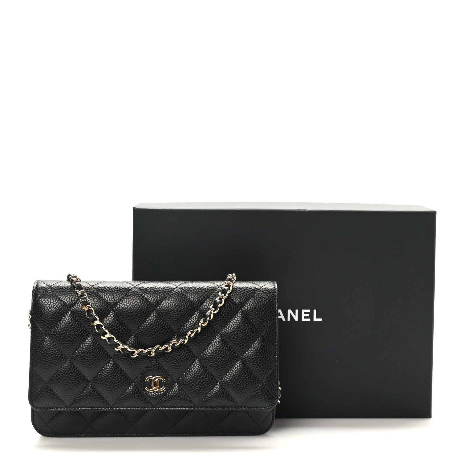 Chanel Caviar Quilted Wallet on Chain WOC Black 11 of 11