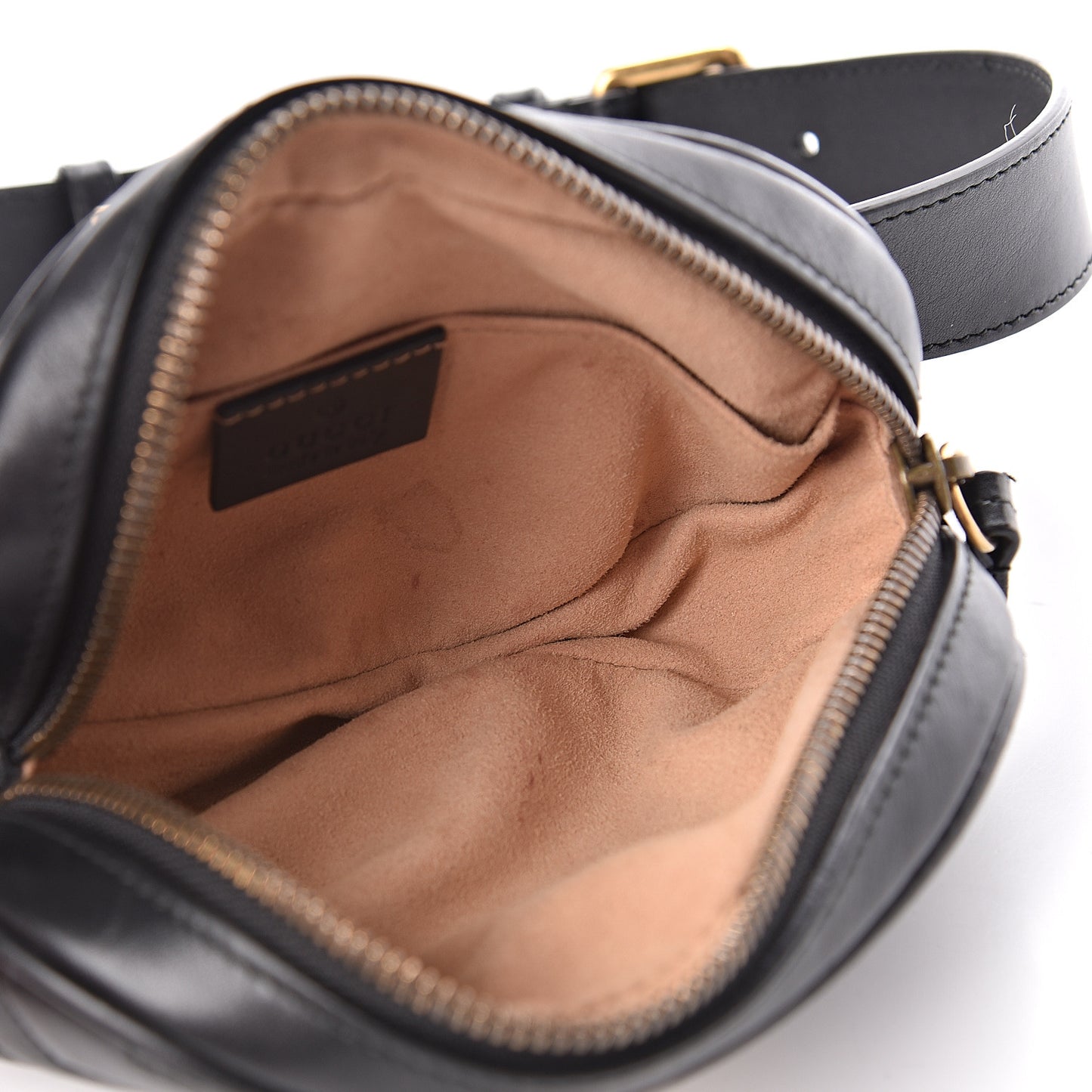 Calfskin Matelasse GG Marmont Belt Bag 85 34 Black