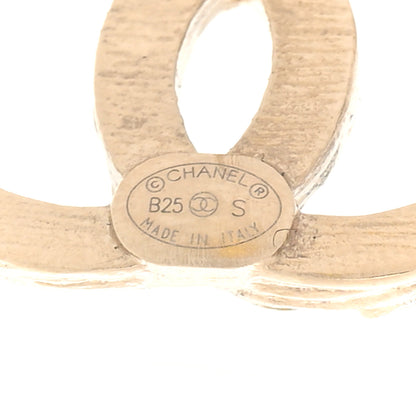 Chanel Metal Textured CC Earrings  Gold 4 of 5