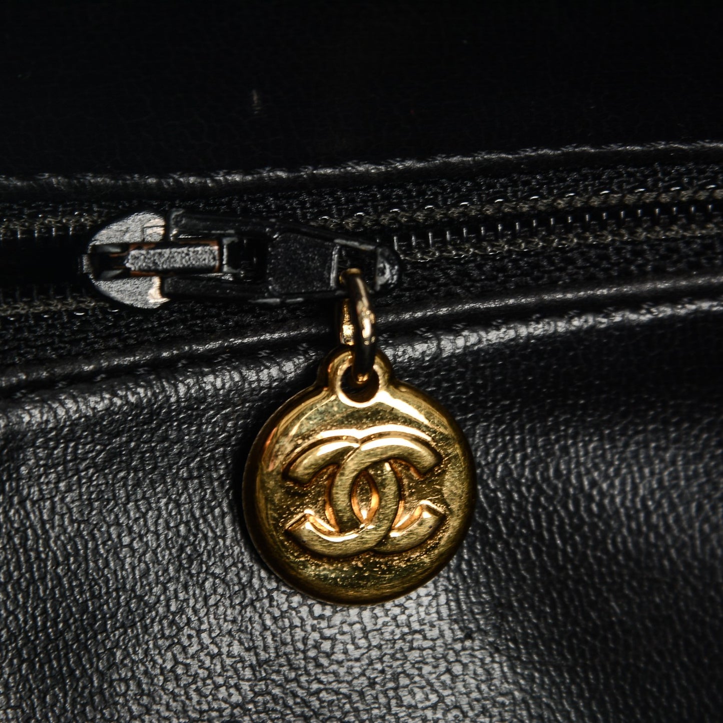 Patent Flap Shoulder Bag Black