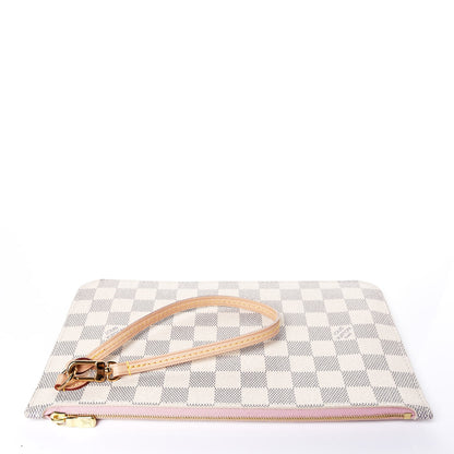 Louis Vuitton Damier Azur Neverfull MM GM Pochette Rose Ballerine 11 of 12