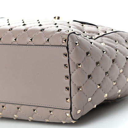Valentino Garavani Nappa Rockstud Spike Double Handle Tote Poudre 8 of 9