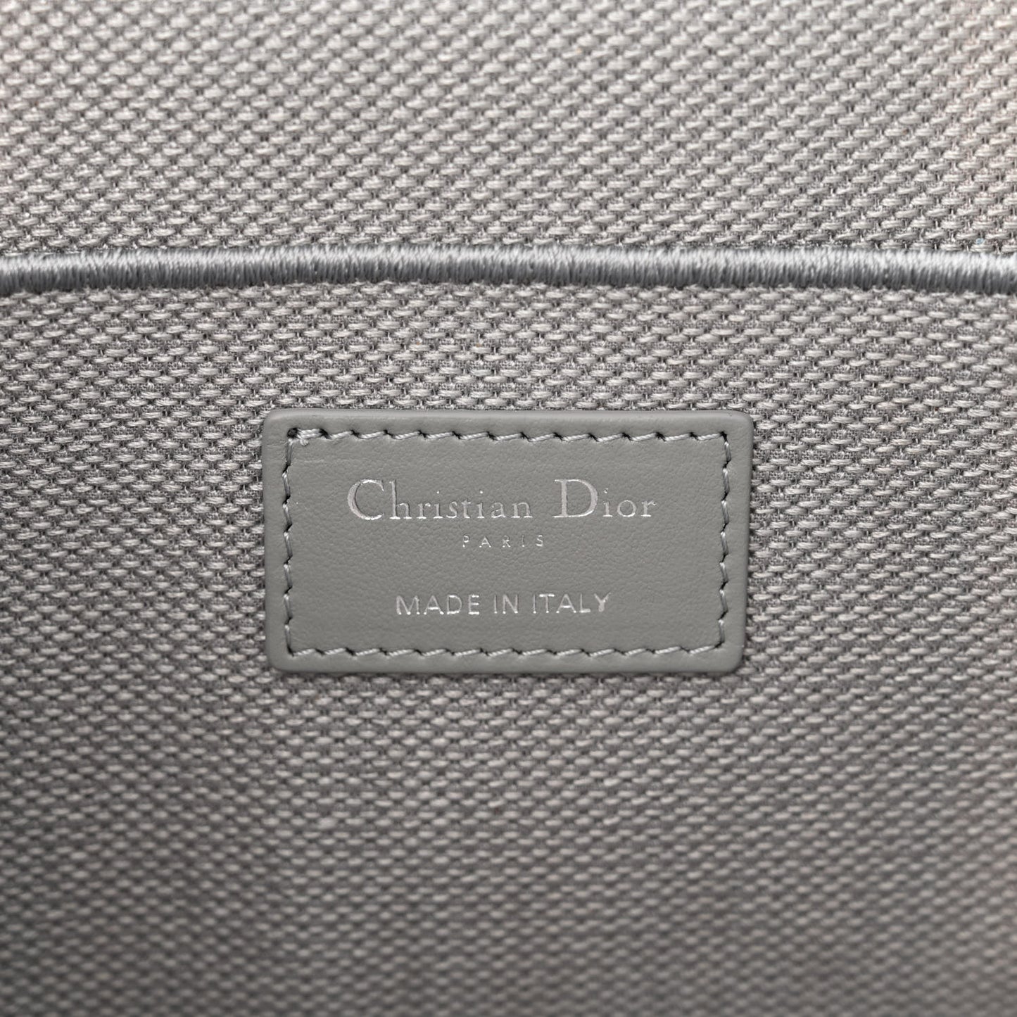 Canvas Embroidered Cannage Diortravel Vanity Case Grey