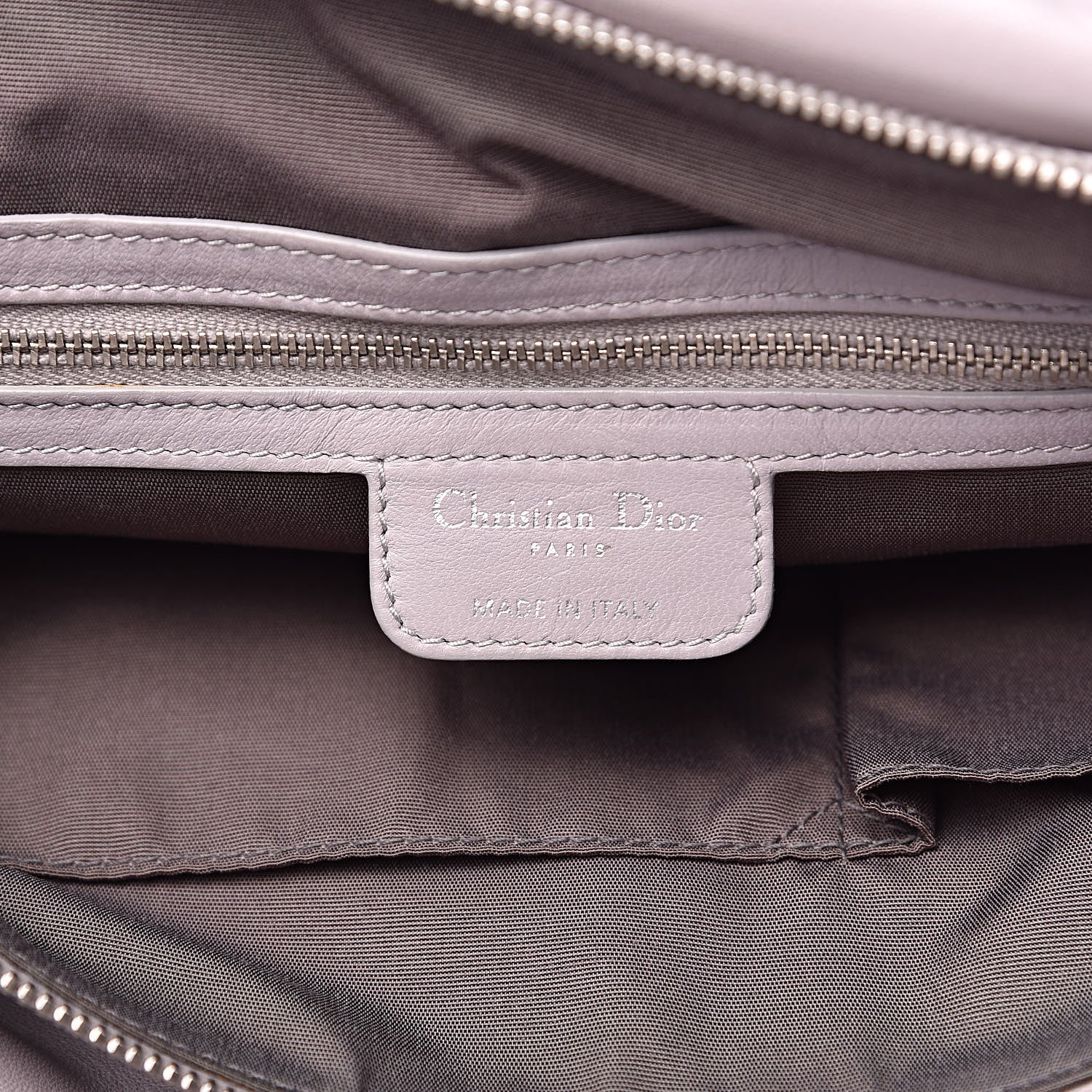 Christian Dior Lambskin Cannage Medium Granville Tote Grey 6 of 15