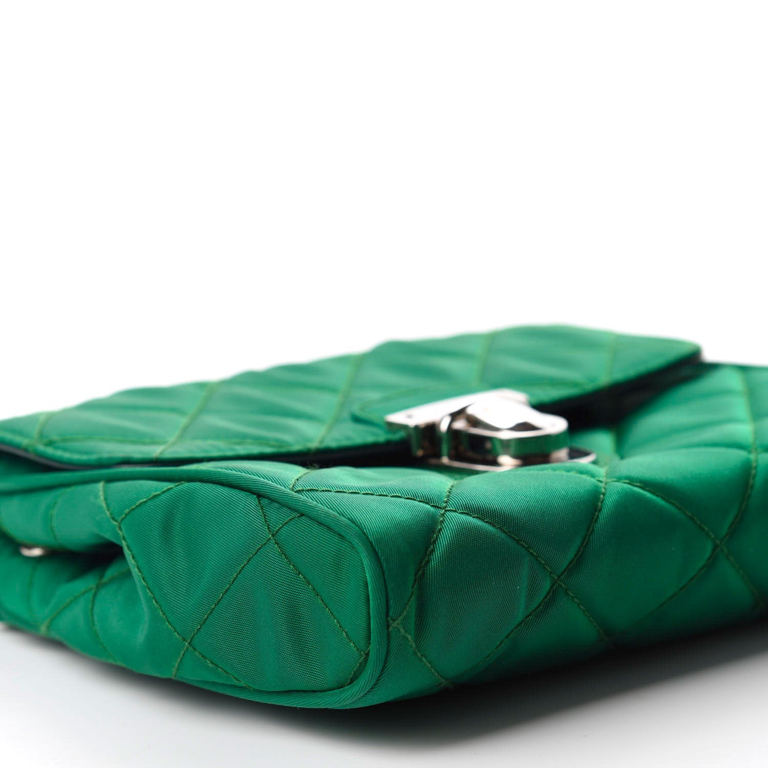 Prada Nylon Tessuto Impuntu Quilted Flap Oleandro 6 of 10