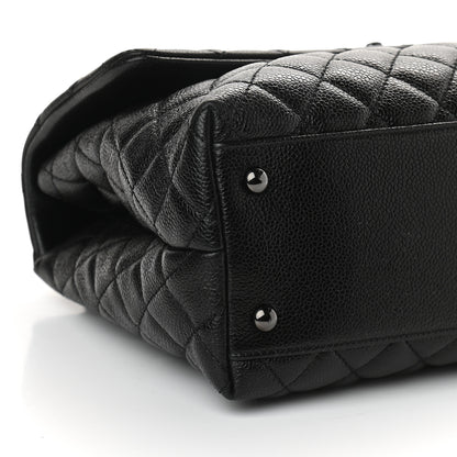 Chanel Caviar Quilted Medium Coco Handle Flap So Black 8 of 9