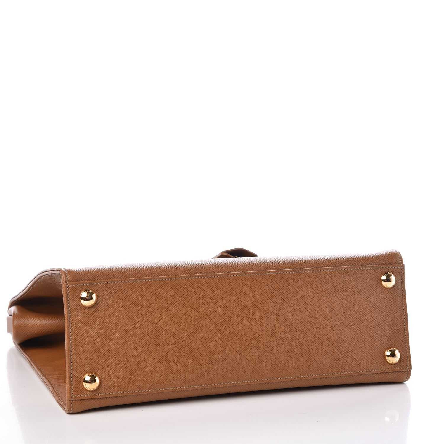 Prada Saffiano Lux Framed Bag Caramel 4 of 8