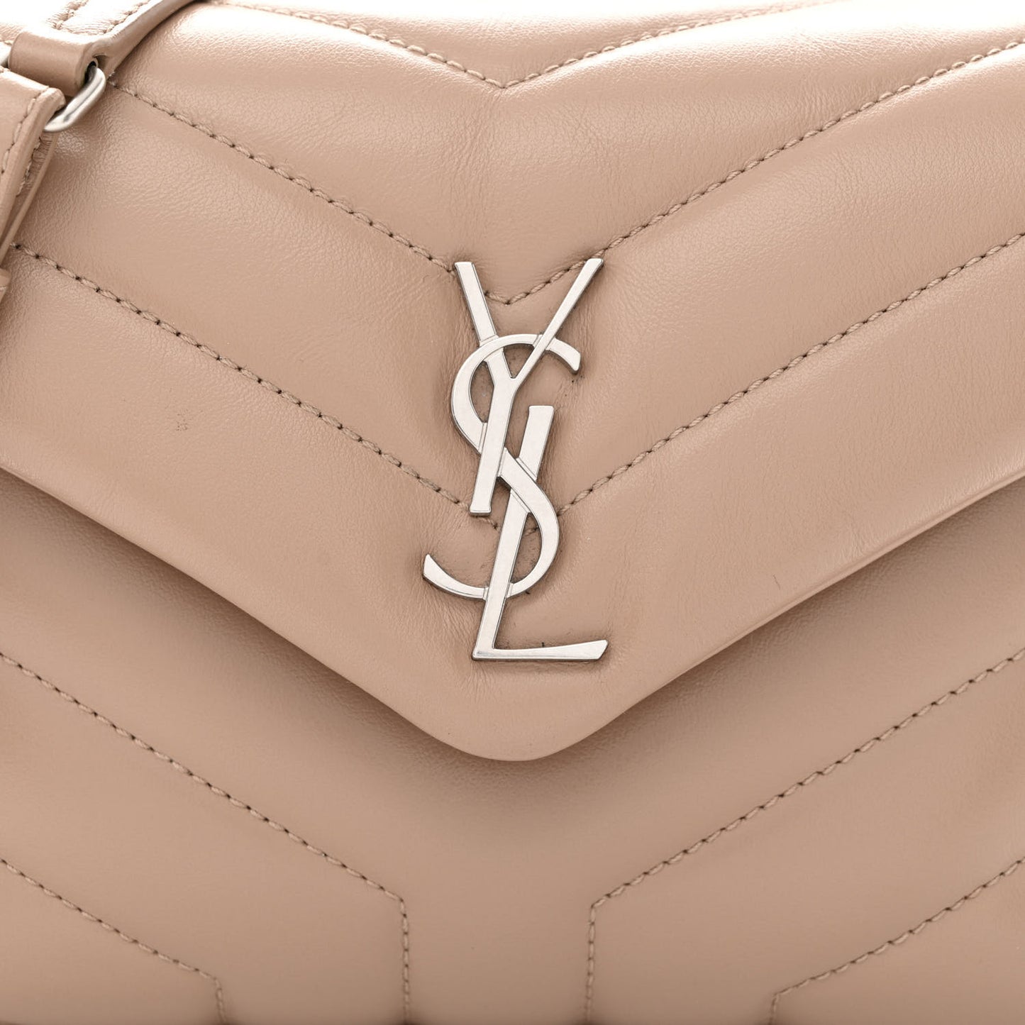 Calfskin Y Quilted Monogram Toy Loulou Crossbody Bag Gold Sand