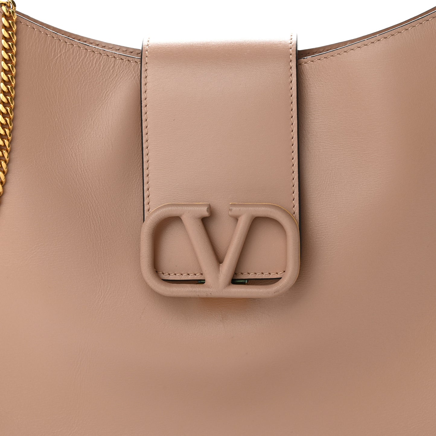 Smooth Calfskin VSling Hobo Bag Camel Rose