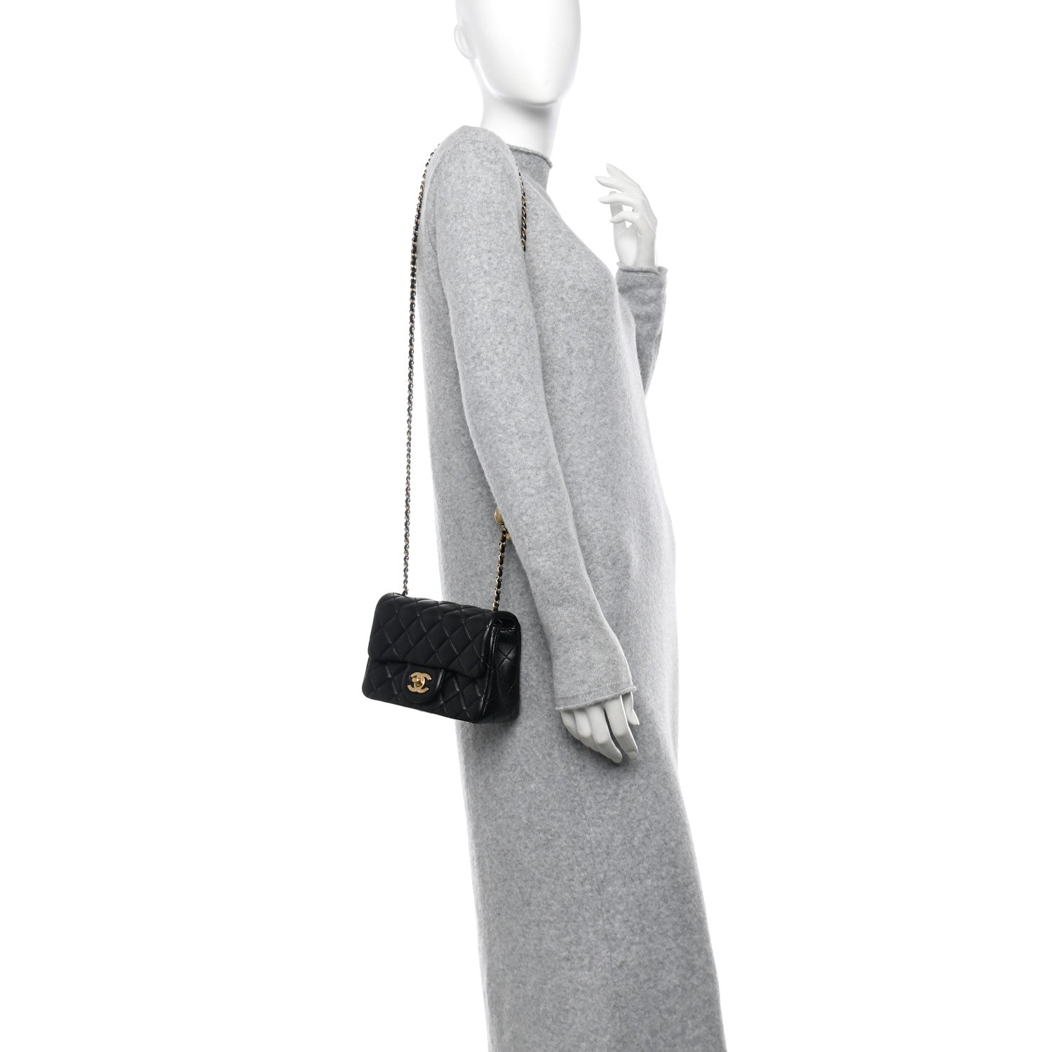 Chanel Lambskin Quilted Mini Pearl Crush Flap Black 2 of 11