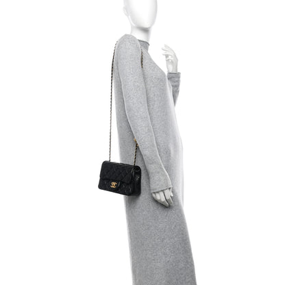 Chanel Lambskin Quilted Mini Pearl Crush Flap Black 2 of 11