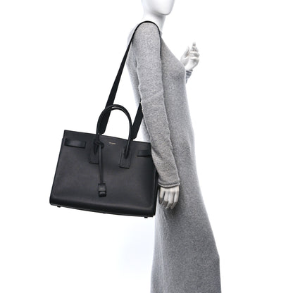 Saint Laurent Grained Calfskin Large Sac De Jour Carryall Black 3 of 19