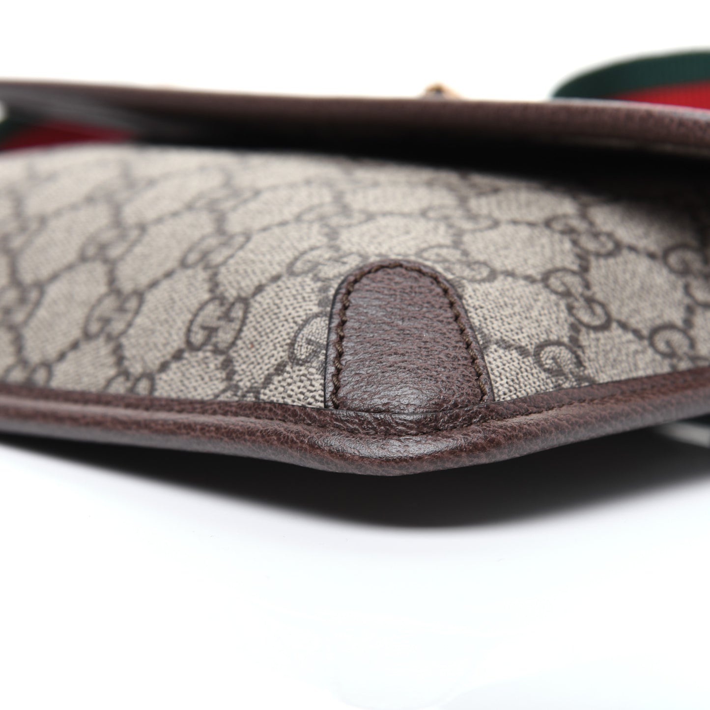 GG Supreme Monogram Neo Vintage Web Belt Bag Brown