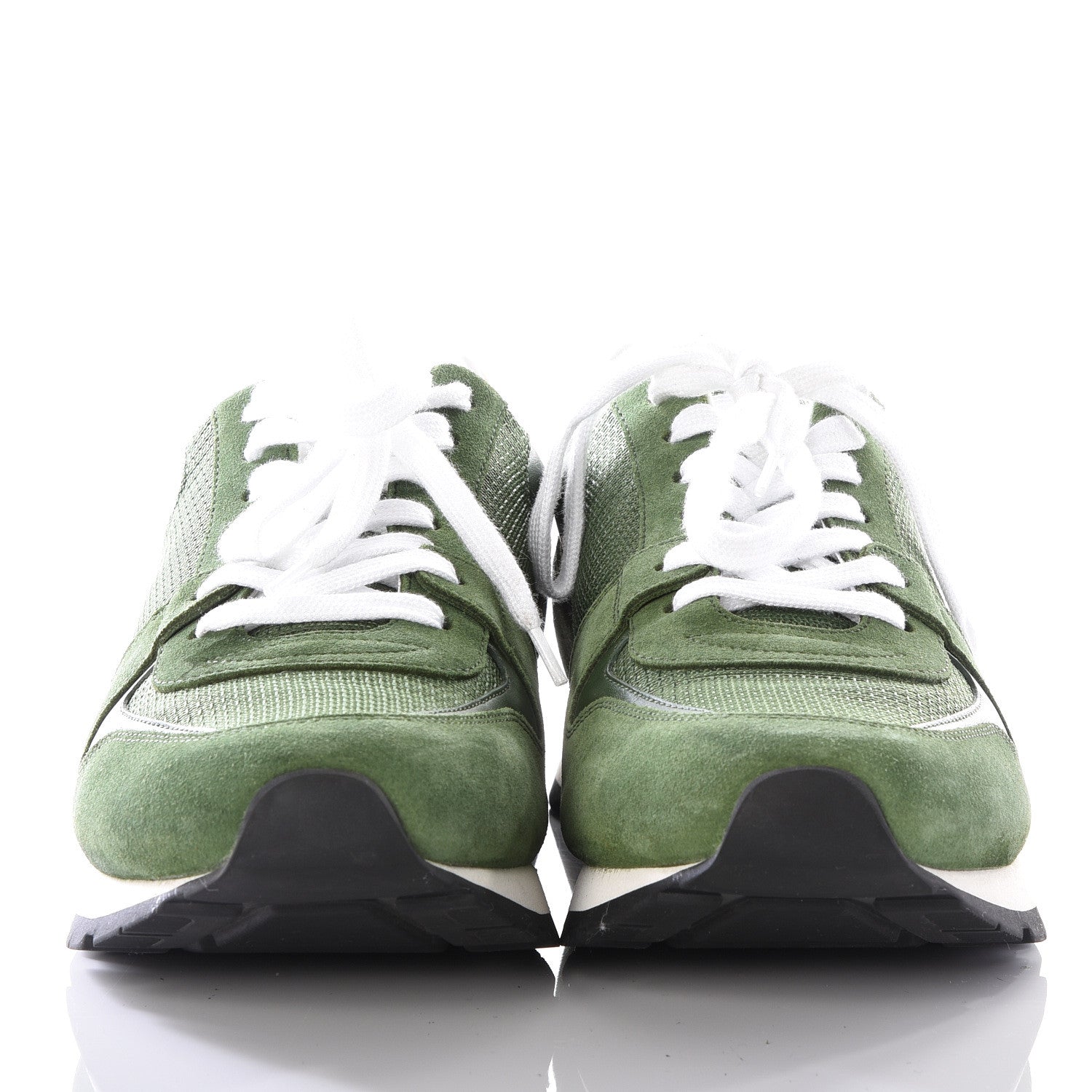 Louis Vuitton Calfskin Suede Abbesses Sneakers 6.5 Vert 3 of 9