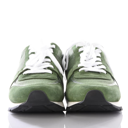 Louis Vuitton Calfskin Suede Abbesses Sneakers 6.5 Vert 3 of 9