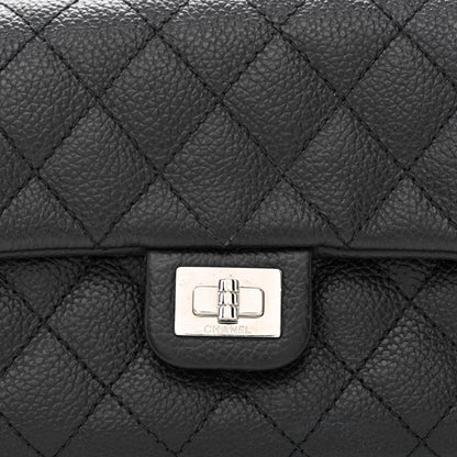 Chanel Grained Calfskin Quilted 2.55 Reissue Flap Belt Bag Clutch Black 9 of 11