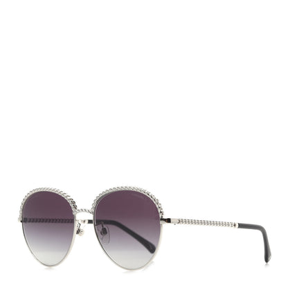 Chanel Chain Pantos Sunglasses 4242 Silver Gray 1 of 8